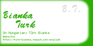 bianka turk business card