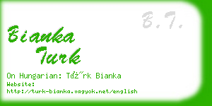 bianka turk business card